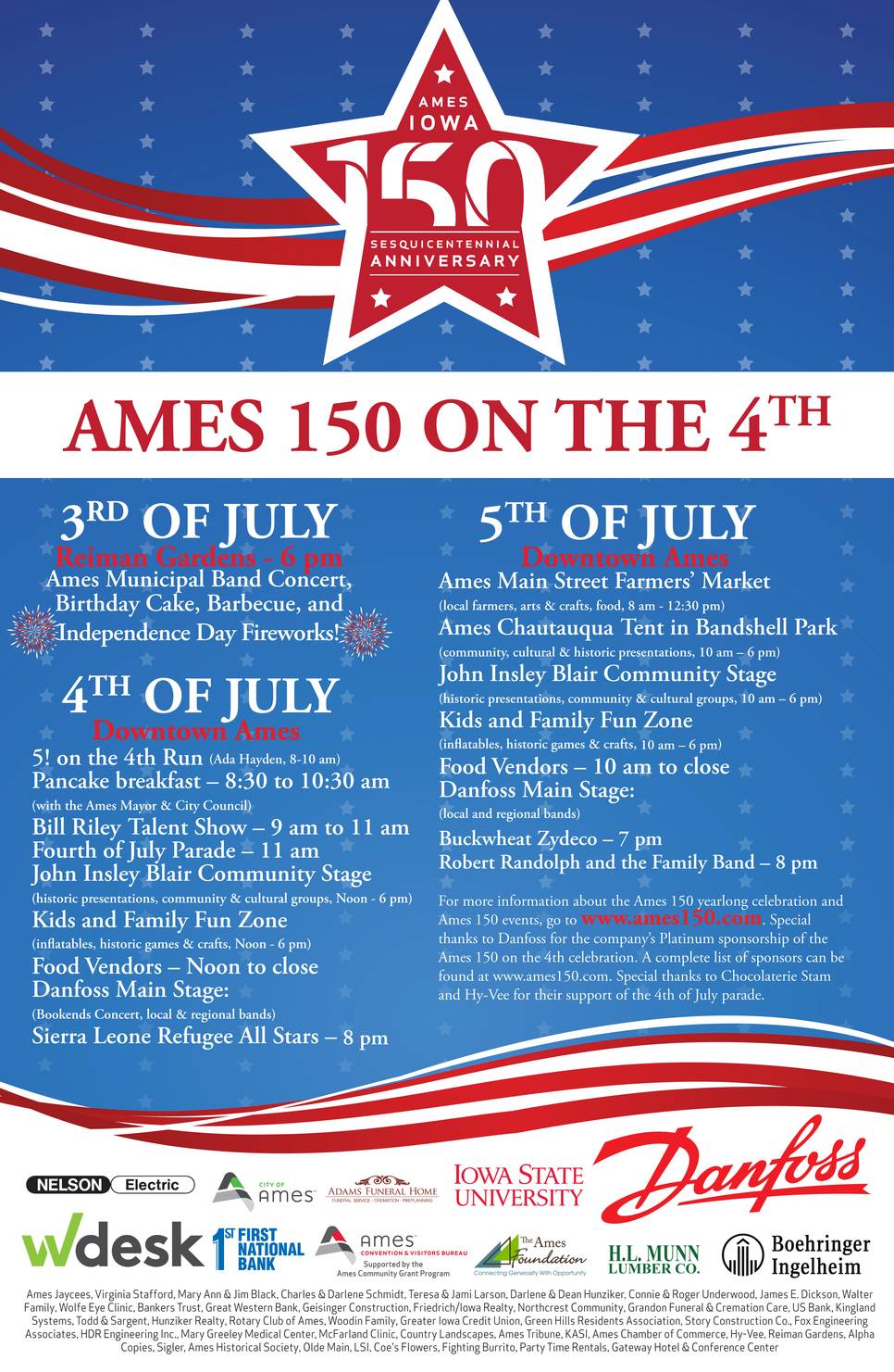 Official Ames150 Event Flyer